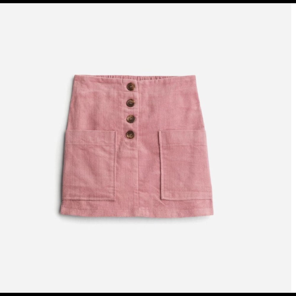 LELIS Alexa corduroy skirt. Mauve pink color. Front pockets.